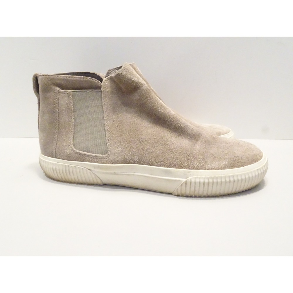 Vince Womens Grey Suede High Top Slip On Platform Sneakers Shoes Size 8